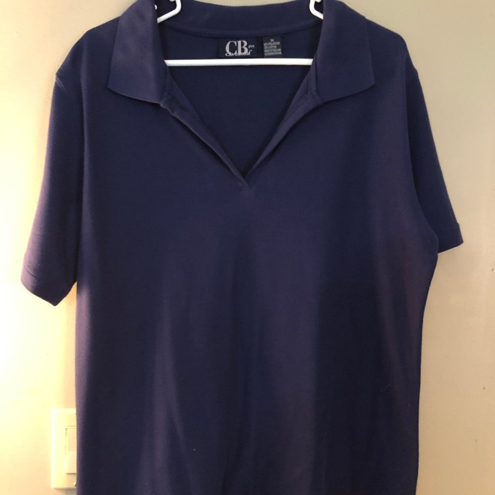 CB Plus women's navy polo Size 1X